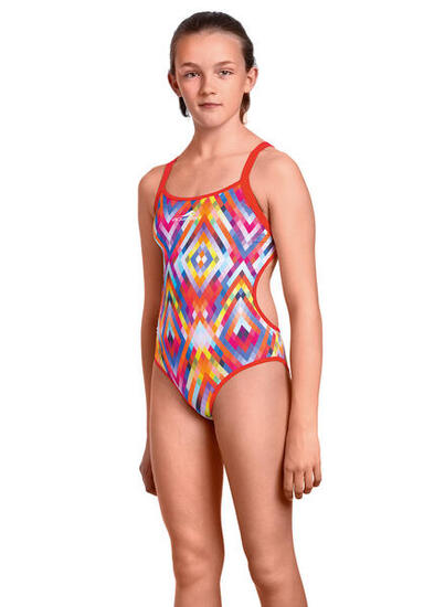 Aquafeel i-NOV Rainbow Diamonds Mädchen Badeanzug 8-9 Jahre