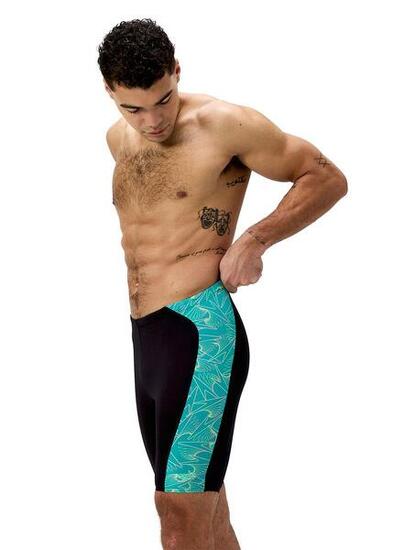 Speedo Hyperboom Panel Jammer - Bleu/Vert - UK 36