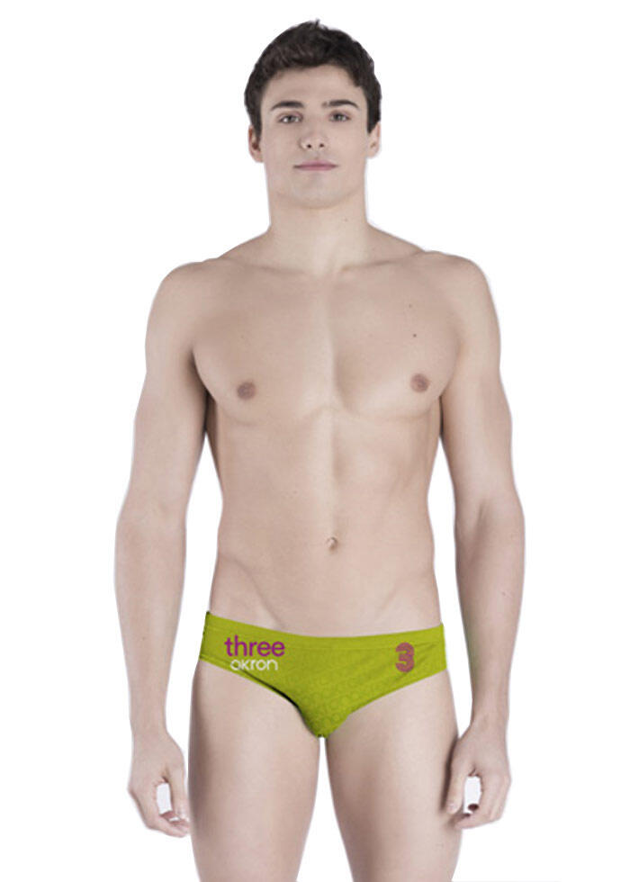 Slip de baño Akron Adi Three hombre - Morado/Verde - UK 28 1/4
