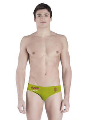 Akron Adi Three Brief costume slip uomo - Viola/Verde - UK 28