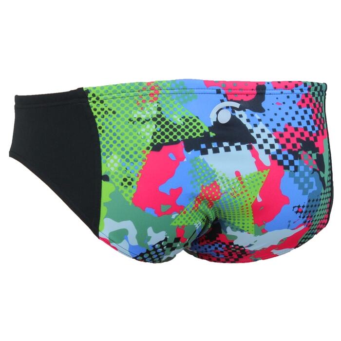 Slip de baño hombre Jaked Teknocamou - Verde fluorescente Talla 30 2/2