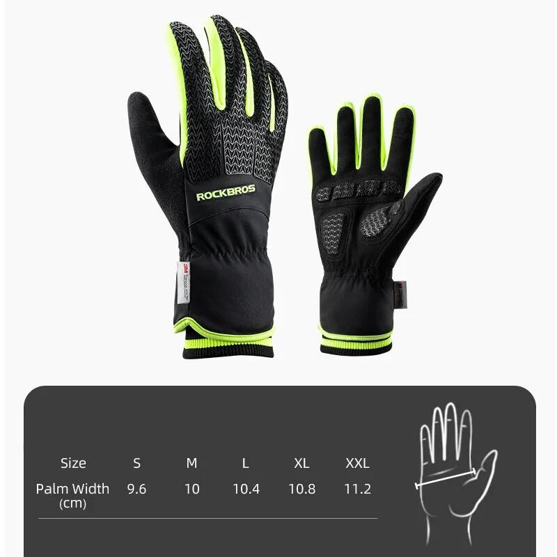 Rękawiczki rowerowe długie dla dorosłych zimowe 3M Thinsulate Rockbros S339 7/7