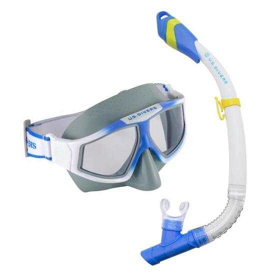 US Divers Avila LX Maske und Schnorchel Weiß/Blau