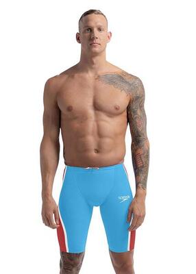 Speedo fastskin lzr jammer high-waisted blauw/rood 28