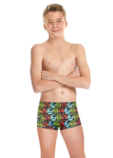 Short de bain Turbo Tribal Super Tank pour garçon - Rouge - UK 28 / EU 38