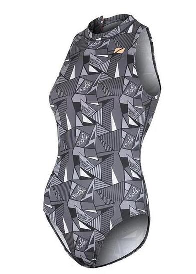 Costume termico ZONE3 OWS Ti+ collo alto donna - Nero/Grigio - UK 18