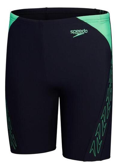 Speedo HyperBoom Splice Jammer garçon Bleu marine/Vert 11-12 ans