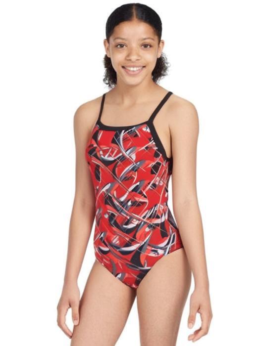 Costume Dolfin Reliance Predator bambina Rosso UK 26/EU 36 3/3