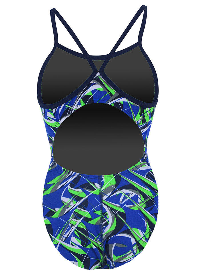 Costume da bagno Dolfin Reliance Predator bambina - Blu/Verde taglia 26 2/3