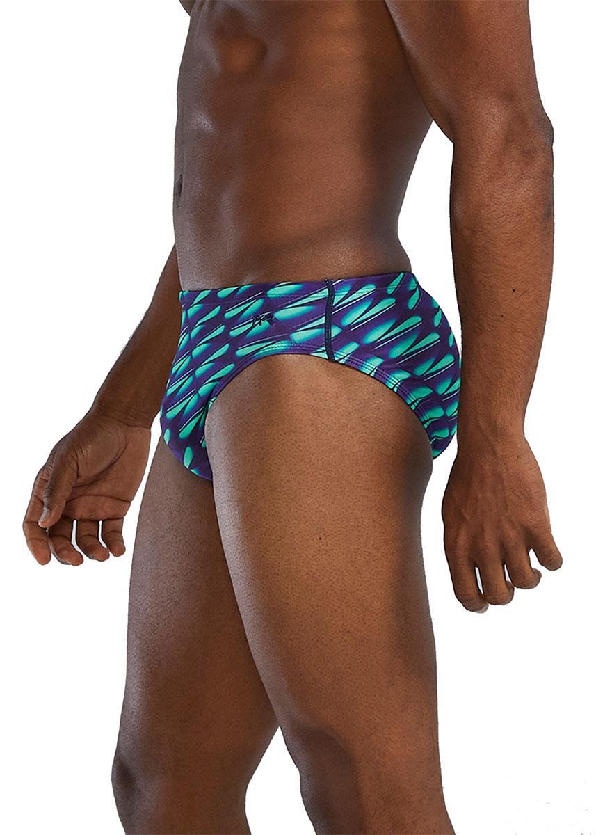 Slip da nuoto TYR Durafast Elite Dragonflyte Uomo - Verde/Blu navy Taglia 28 5/5