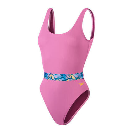 MAILLOT DE BAIN SPEEDO CEINTURE DOS EN U PROFOND - MAUVE CRÉPUSCULE - TAILLE 36