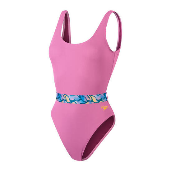 MAILLOT DE BAIN SPEEDO CEINTURE DOS EN U PROFOND - MAUVE CRÉPUSCULE - TAILLE 36