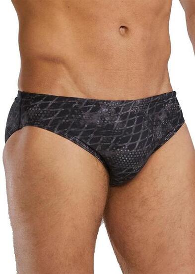 Slip de bain TYR Durafast Elite - Noir/Acier - Taille 28