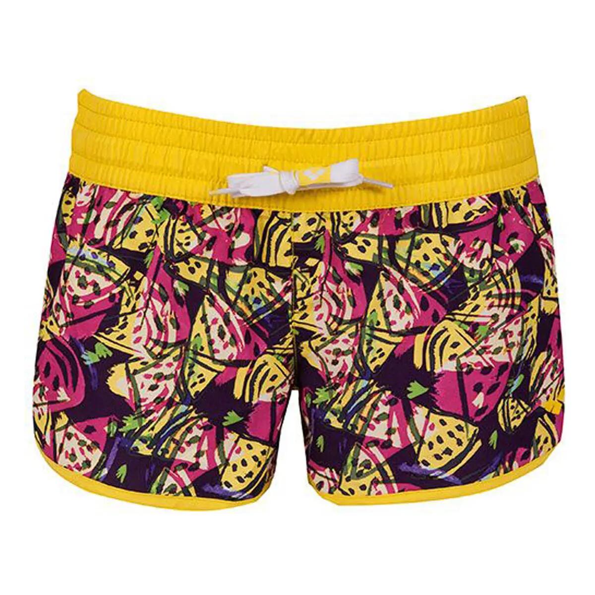 Arena Funky Poolside Short Femme Noir/Jaune Taille UK 34 3/6