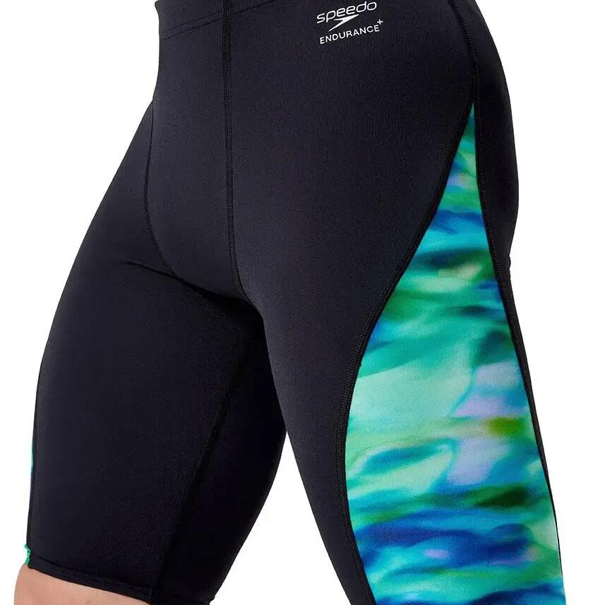 SPEEDO Men's Spliced Printed Jammer Turquoise/Green UK 26