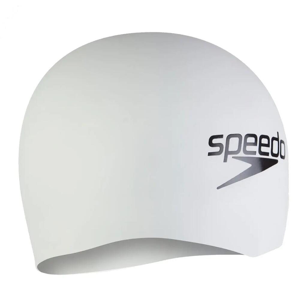 Speedo Fastskin Hiro Silicone Swim Cap, White, Size L
