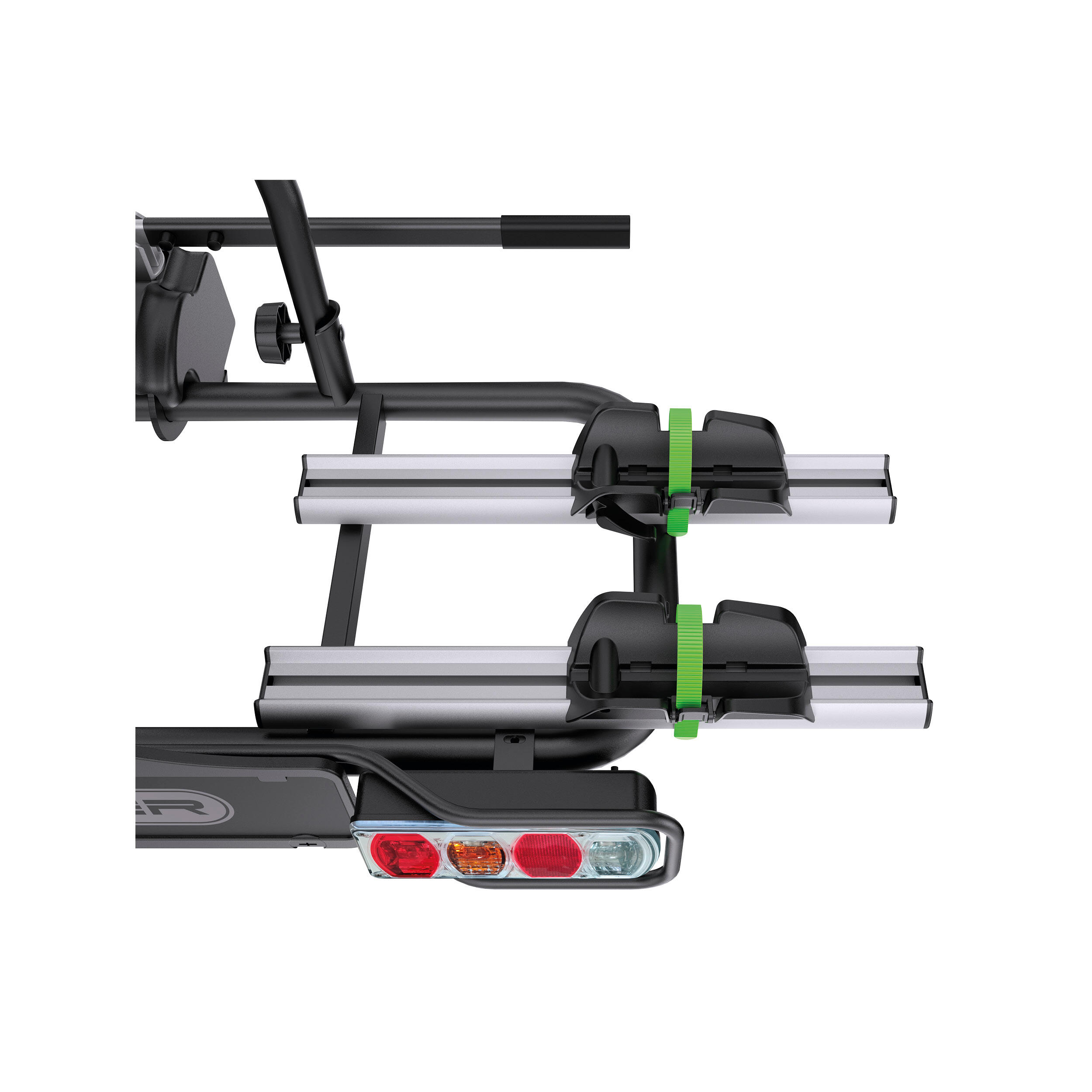 Fietsendrager E-TREK 2-bal voor 2 elektrische fietsen - 30 kg/rail - opvouwbaar 6/7