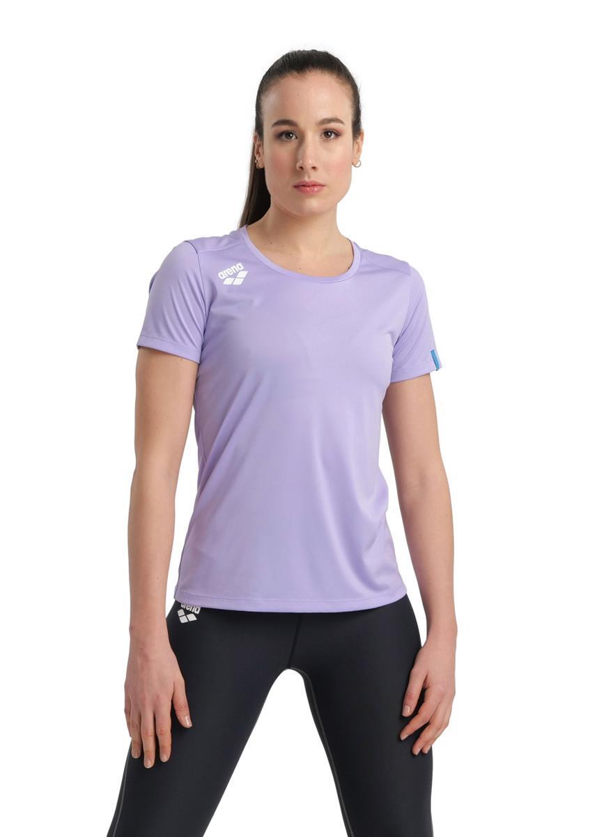 Arena Camiseta feminina com painel da equipe - Lavanda 3/5