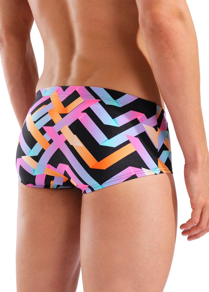 Arena Heren zwemshorts met textuur en lage taille - Zwart / Multi 2/7