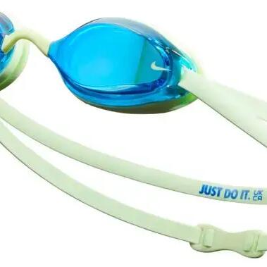 NIKE Legacy Mirror Swimming Goggles Mirrored Lenses Barely Volt