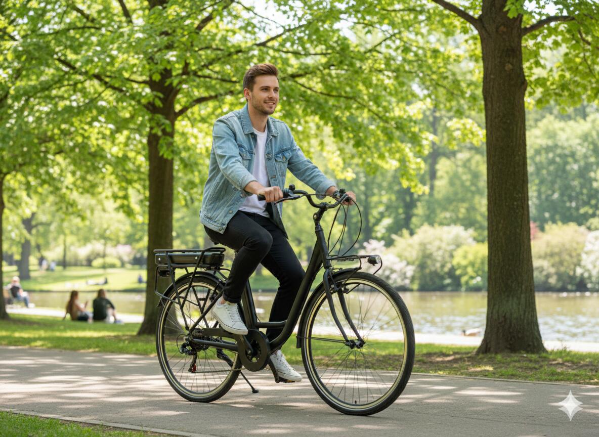 Elektrische fiets Coppi city urban Riviera zwart 6/7