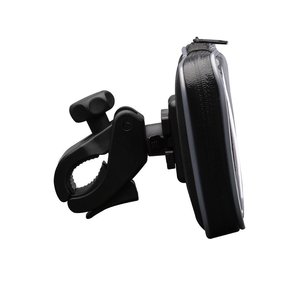 Support 2 roues Housse étanche Maintien clip ajustable Noir Bigben 3/4