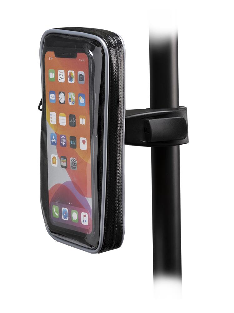 Support 2 roues Housse étanche Maintien clip ajustable Noir Bigben 2/4