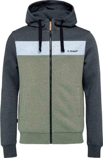 Felpa con cappuccio uomo Loap Eddie grigia.