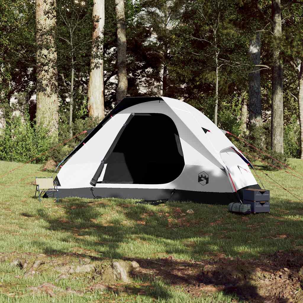 Tente dôme VidaXL 6 personnes imperméable blanc avec tissu occultant 3/7
