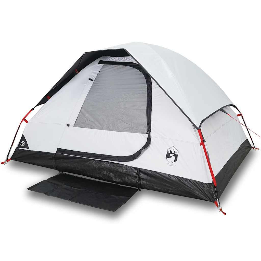 Tente dôme VidaXL 6 personnes imperméable blanc avec tissu occultant 2/7