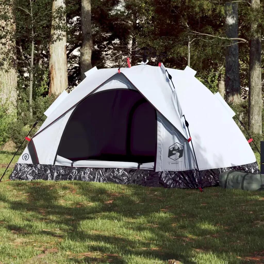 VidaXL 3-Person Dome Camping Tent with Blackout Fabric and Quick-Release Poles