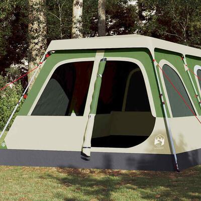 Tenda a cupola VidaXL per 10 persone con sgancio rapido e veranda verde