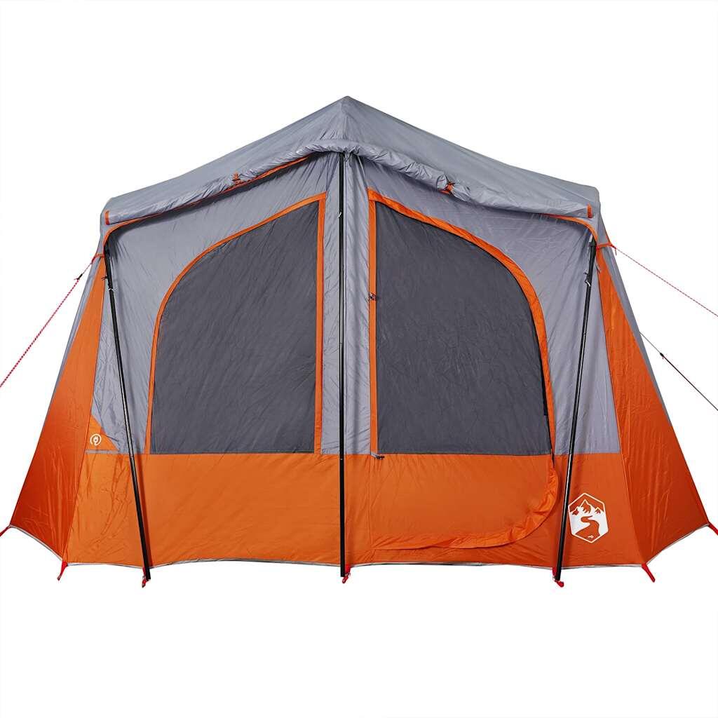 Tente VidaXL 5 personnes étanche gris et orange 7/7