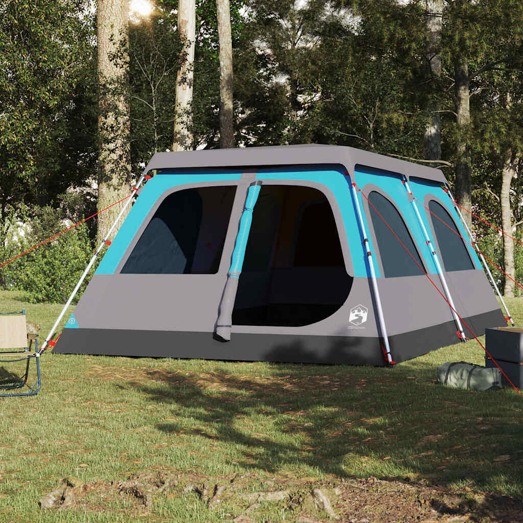 Tente dôme VidaXL pour 8 personnes avec système d'ouverture rapide, bleu 3/7
