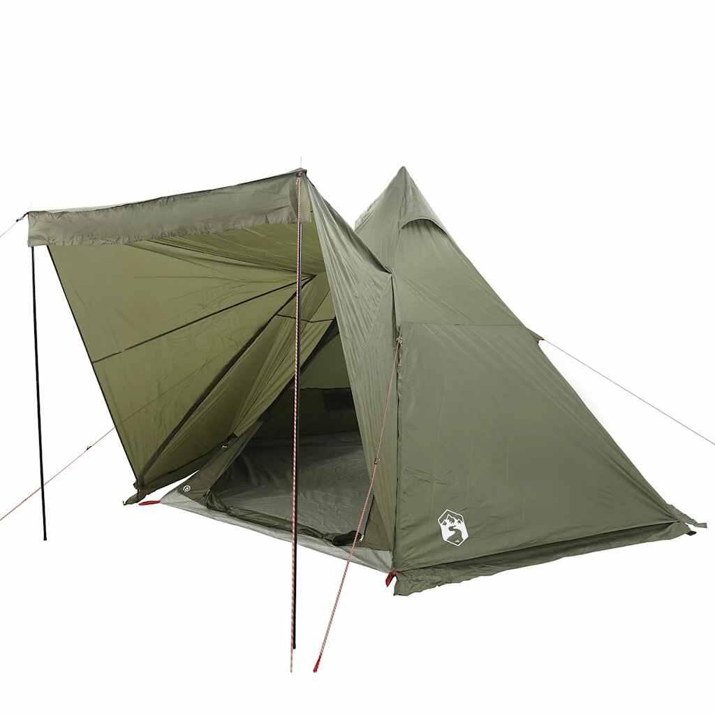 Tente tipi VidaXL 6 personnes imperméable vert olive 3/7