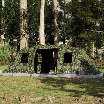 Tenda a tunnel VidaXL mimetica impermeabile per 6 persone