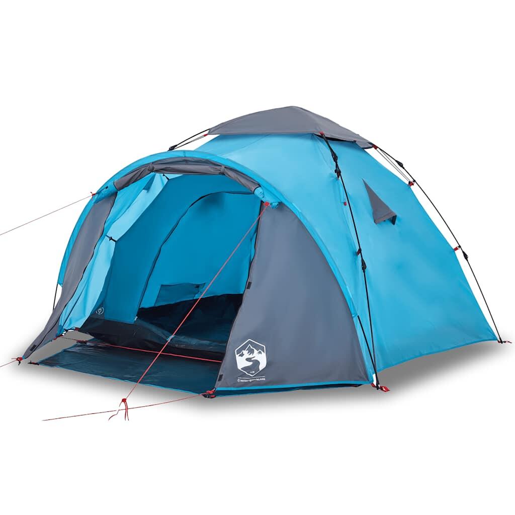 VidaXL Kuppelzelt für 3 Personen mit Schnellverschluss, blau 2/7
