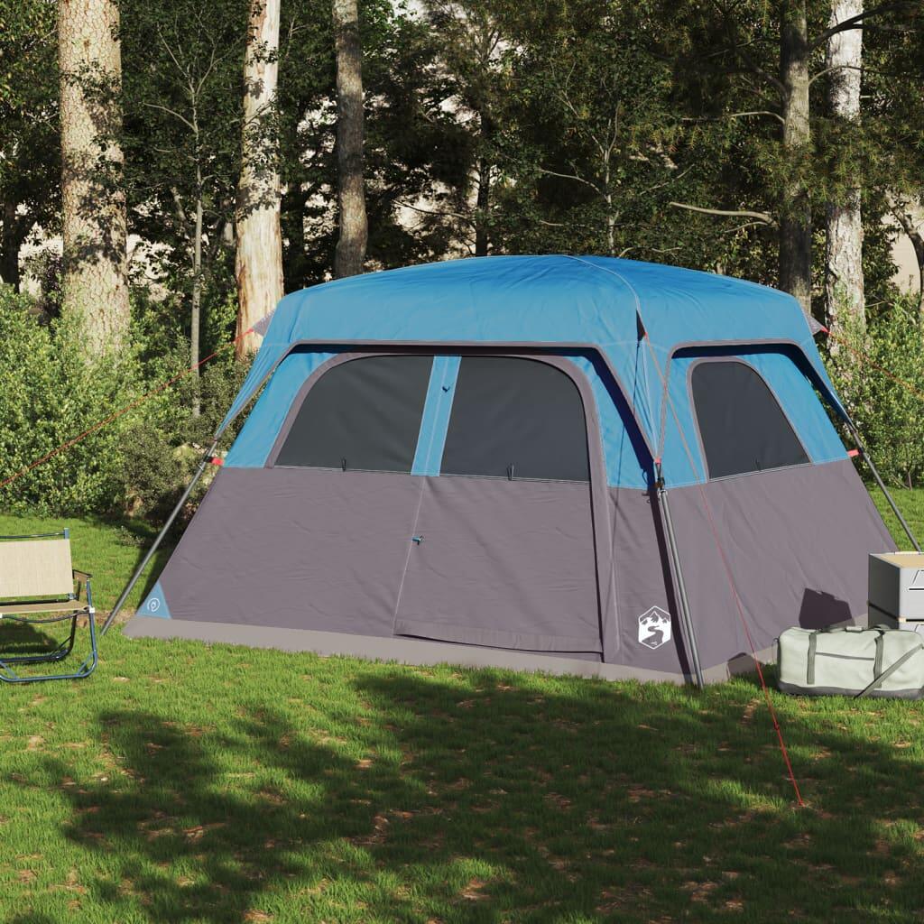 Tienda familiar VidaXL 6 personas impermeable azul 3/7