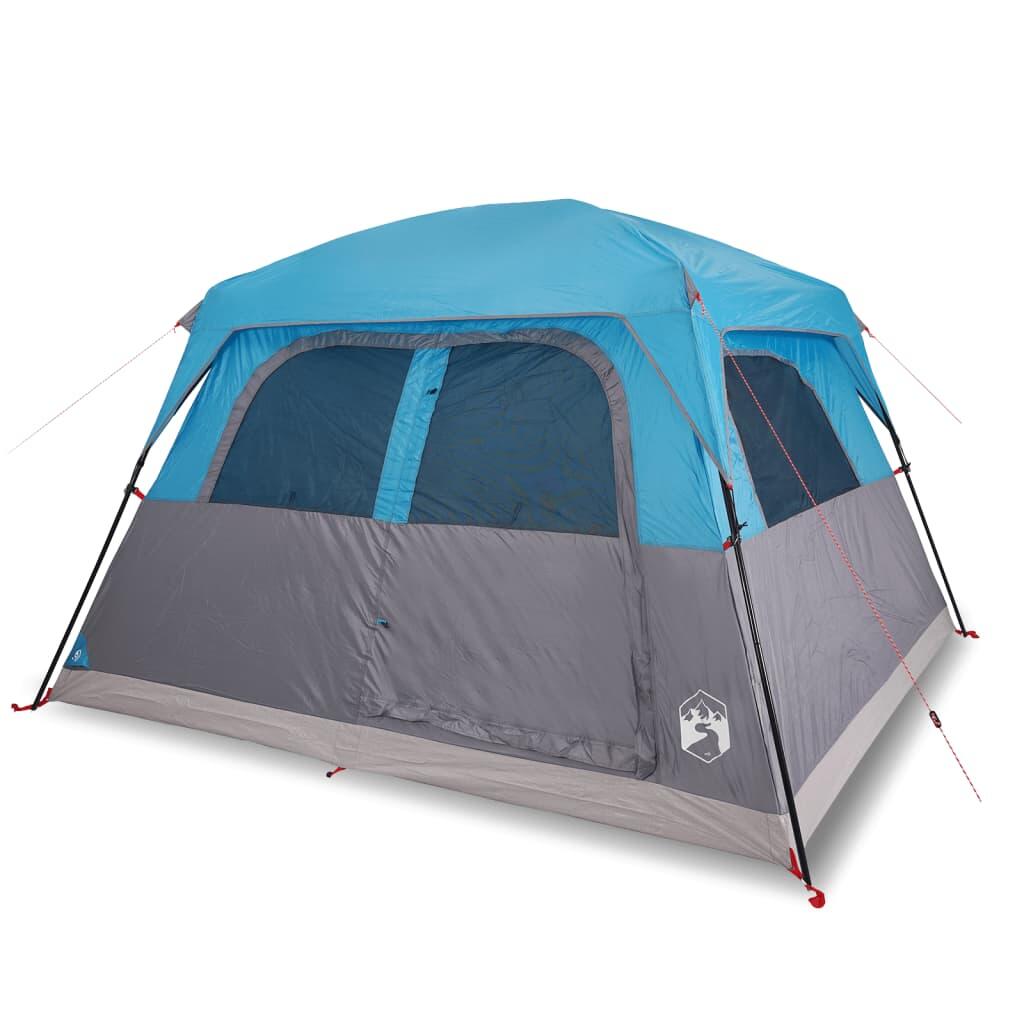 Tienda familiar VidaXL 6 personas impermeable azul 2/7
