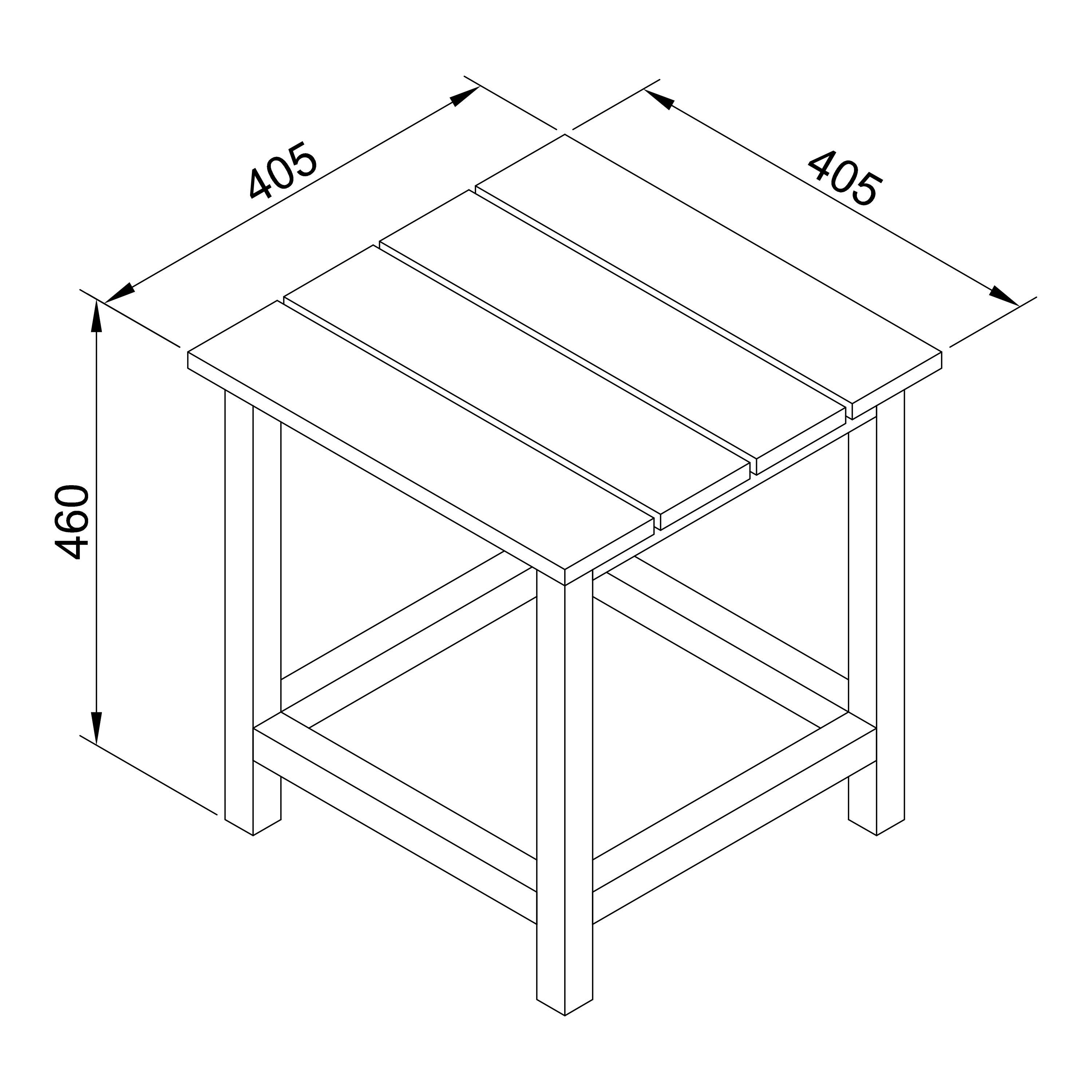 Table d'appoint en Bois - AXI Tess - 40,5 x 40,5 x 46 cm - Grise 4/6