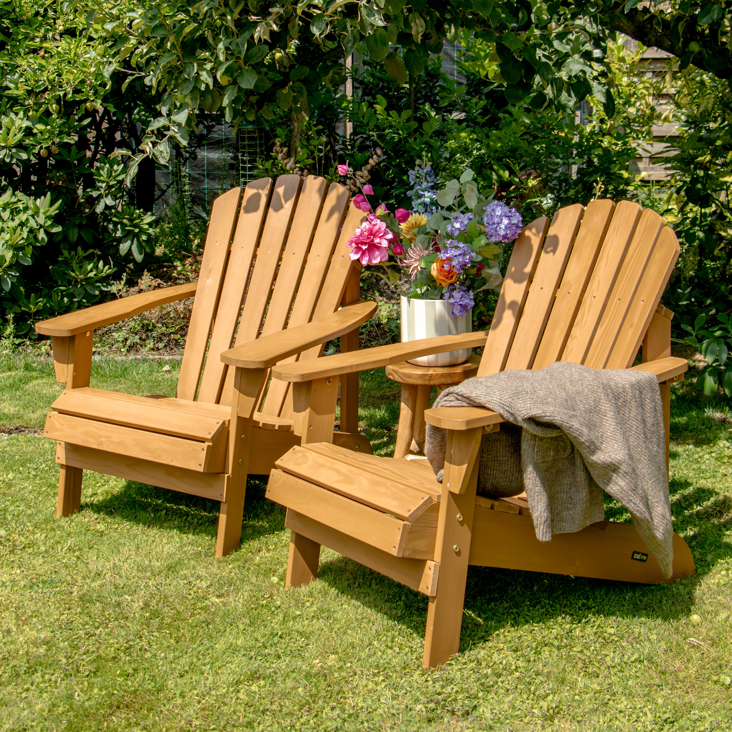 Sedia da campeggio Adirondack, Carmen, legno, beige 6/7
