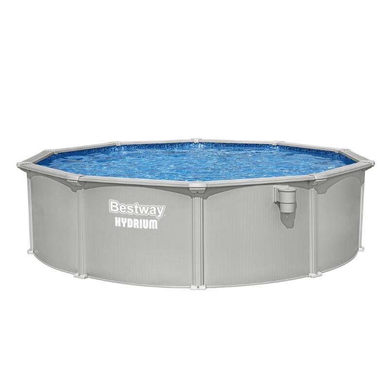 Bestway Piscine acier ronde Bestway Hydrium 457 x 122 cm gris clair 1/7