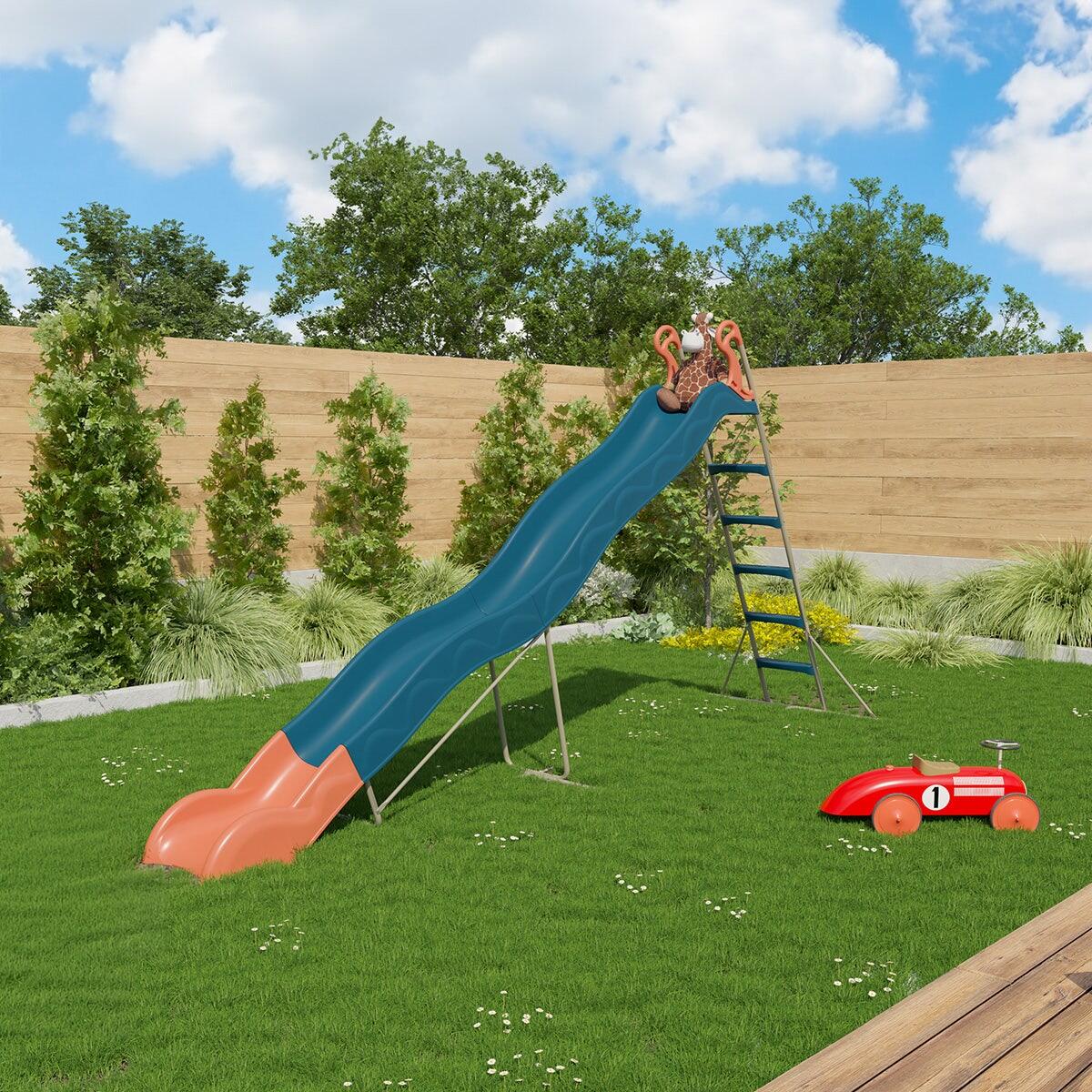 Toboggan Valou 3,80 m bleu enfants 3 12 ans Trigano 6/6