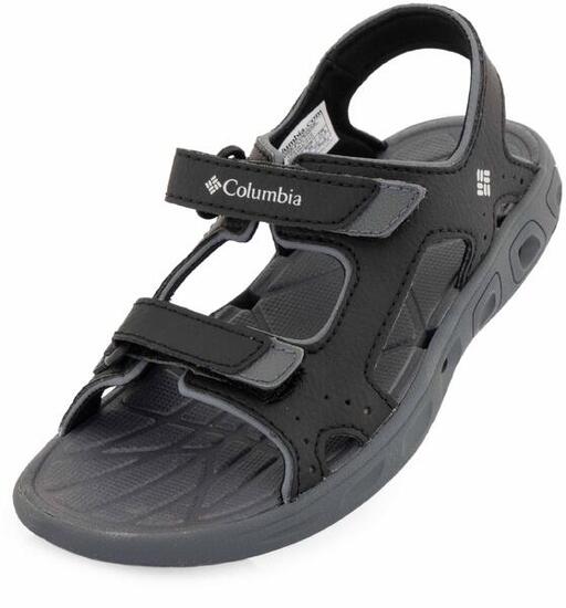 Columbia Techsun Vent Sandales Enfants — Cuir noir