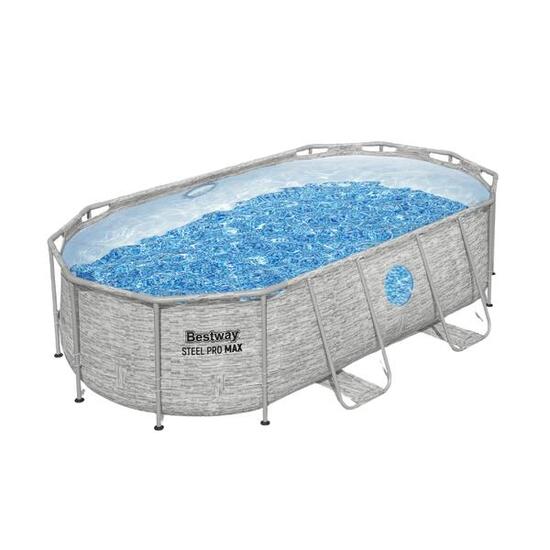 Bestway Piscine hors sol ovale 427x250x100cm Steel Pro Max Splashview