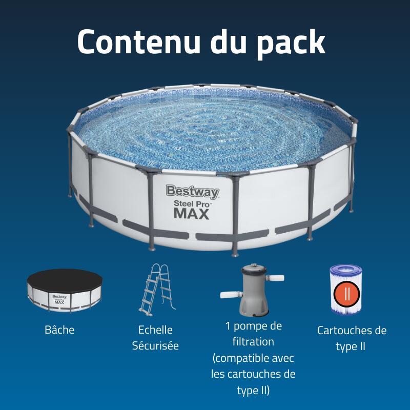 Piscina desmontable circular BESTWAY 56950 | Dimensiones: 427 x 107 cm 4/7