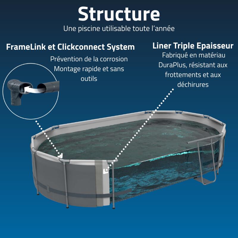 Bestway Piscine hors sol ovale 427x250x100cm Steel Pro Max Splashview 5/6