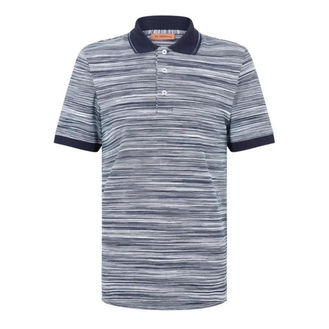 Missoni Mens Patterned Short-Sleeved Polo Shirt