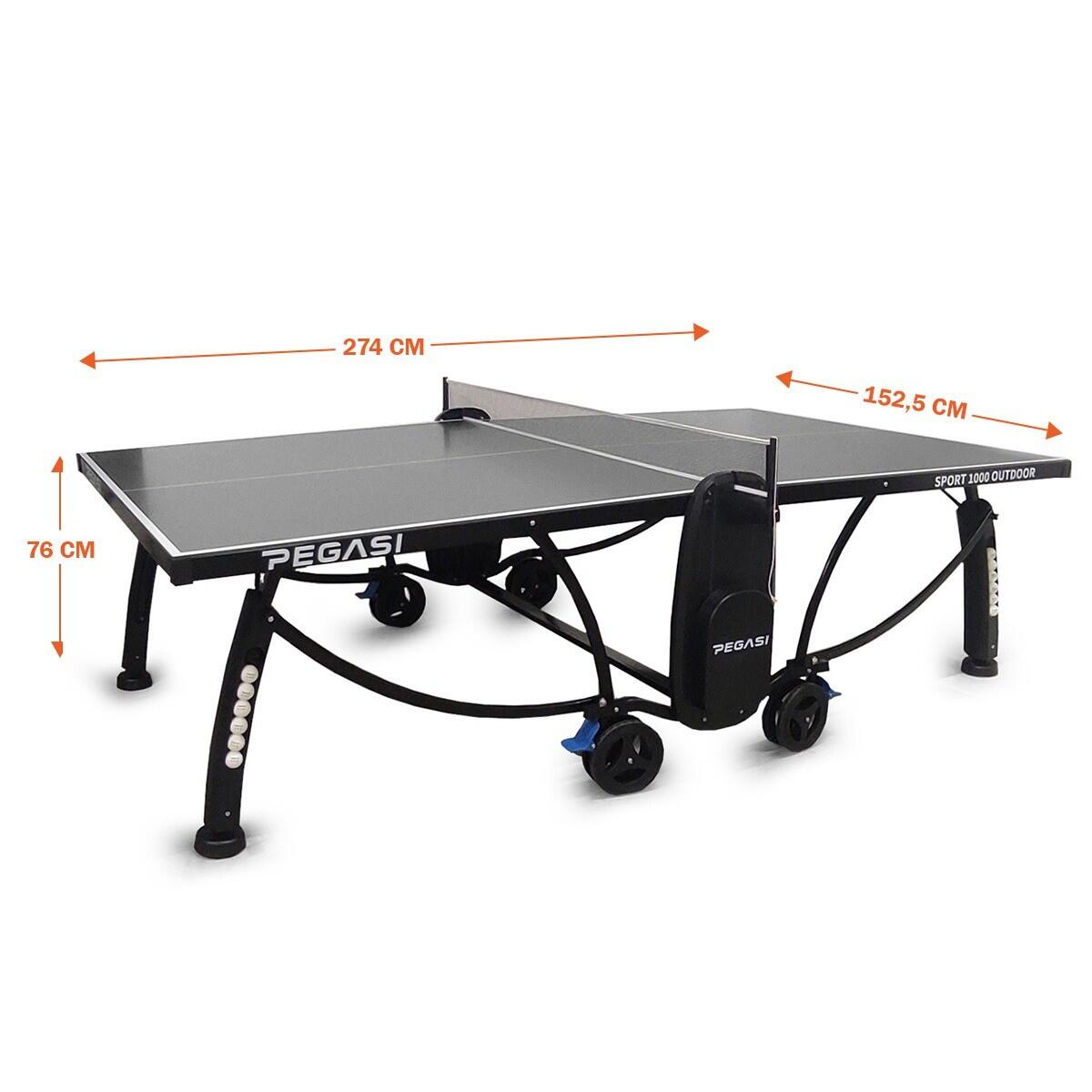 Tafeltennistafel Pegasi 1000 Outdoor Black 4/5