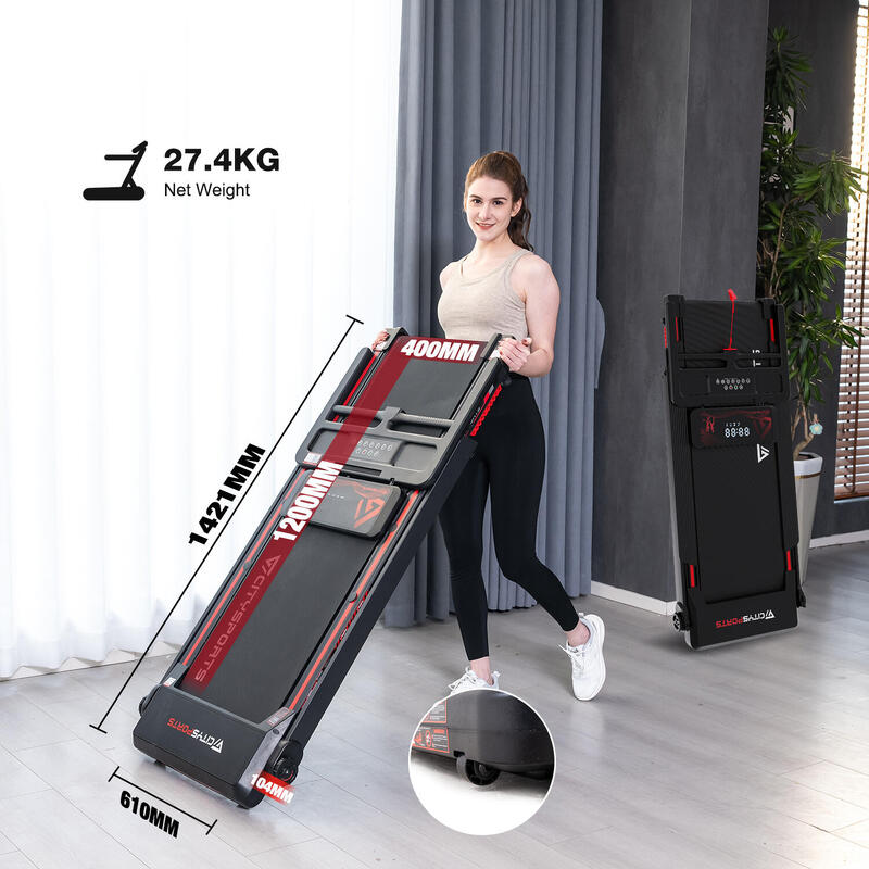 Banda de Alergare Pliabilă și înclinabilă .HG2-12-Bosch Motor-1400W-12km/h-APP